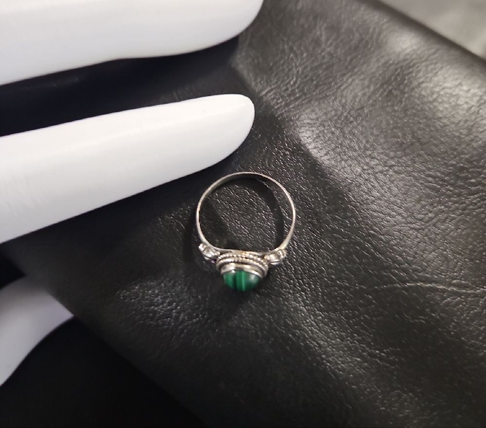 Malachite Stone Silver 925 Ring - Picture 7 of 11